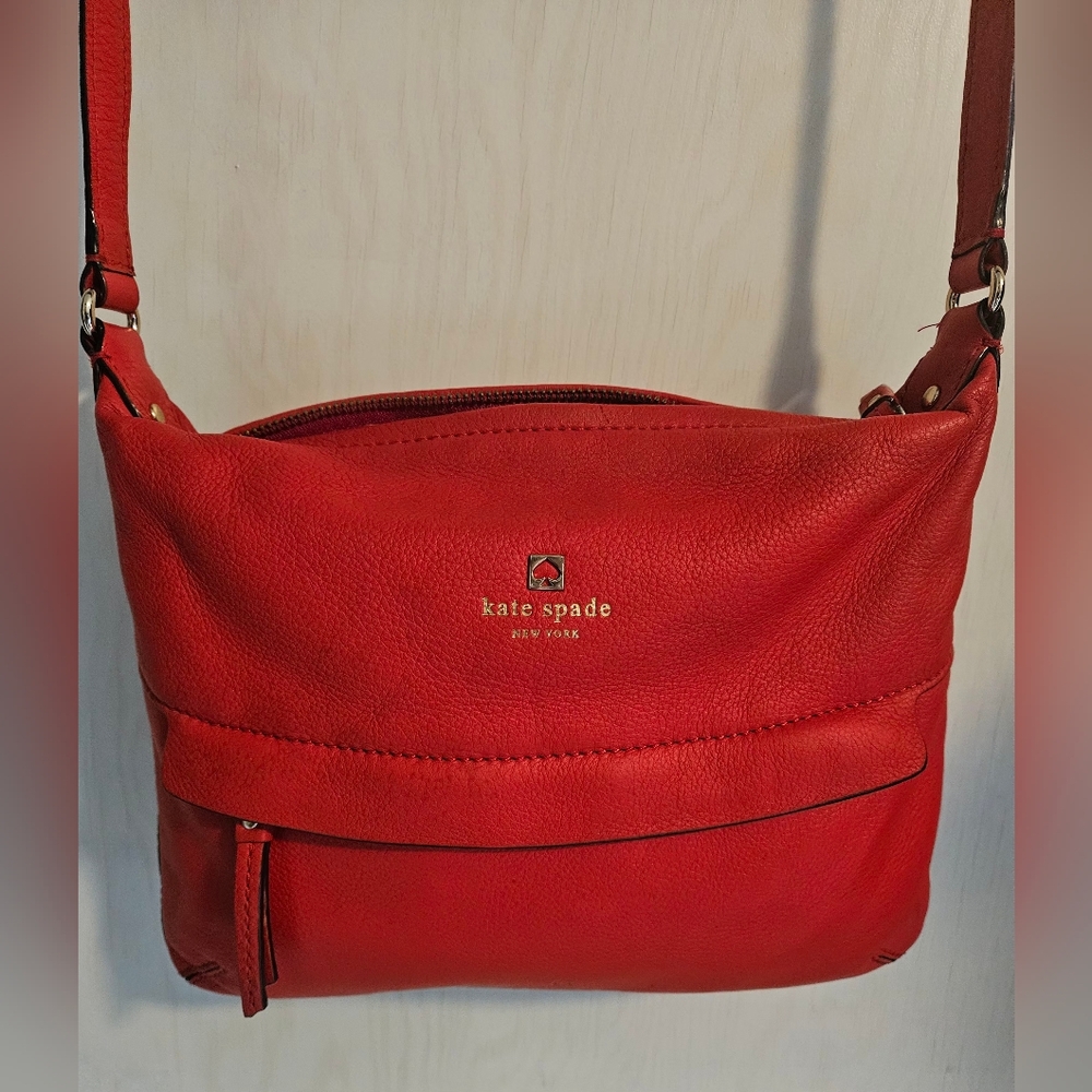 Kate Spade Starla Grant Park Crossbody Bag Red EUC